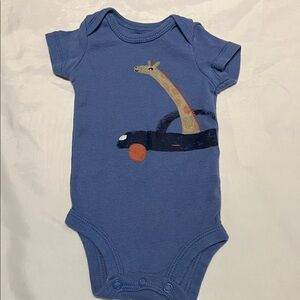 “Bundle 10/$13” Carter's newborn Blue Giraffe Bodysuit boy short sleeve